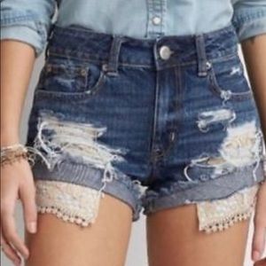 American Eagle high rise festival shortie crochet